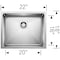 Blanco Quatrus 22 in. Undermount Single Basin Stainless Steel Kitchen Sink 443145 - alternate 2